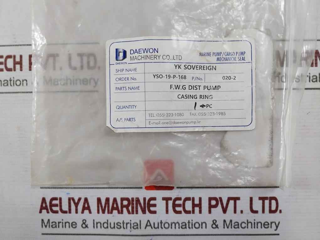 Daewon 020-2 Beechcraft Aircraft Bushing Casing Ring Yso-19-p-168 05L-000-005
