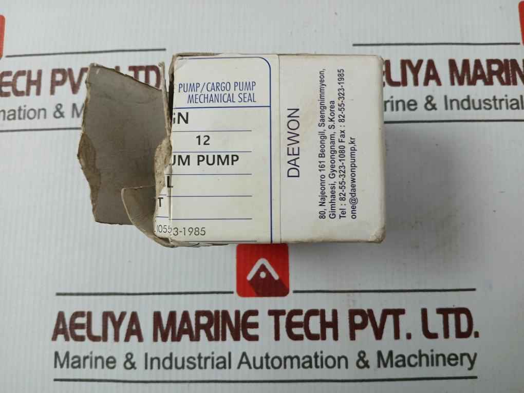 Daewon 12 Mechanical Seal For Sewage Vacuum Pump Set 2Gy-000-5Gt