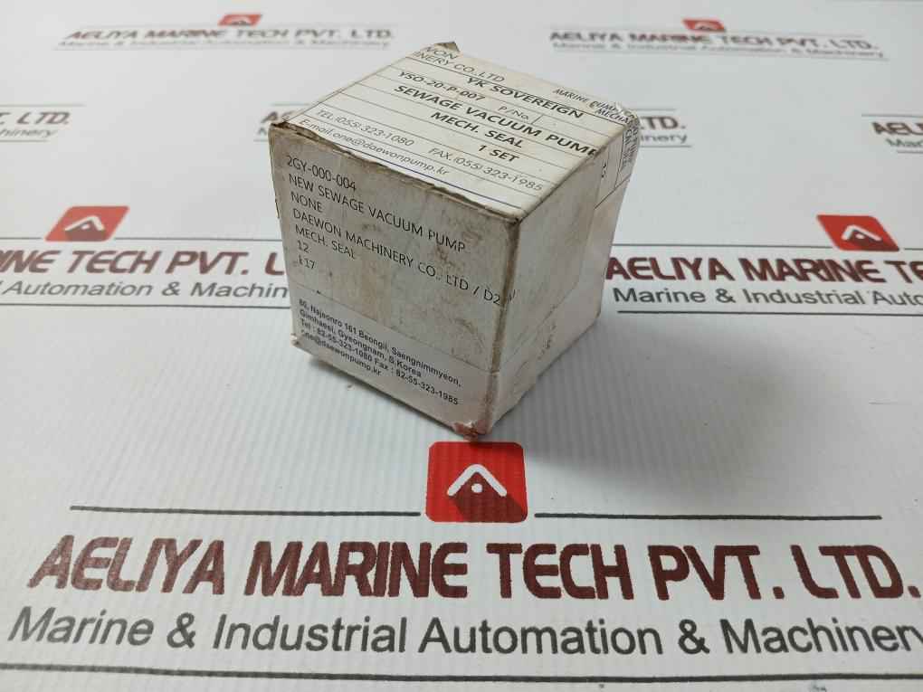Daewon 12 Sewage Vacuum Pump Set Yso-20-p-007 2Gy-000-004