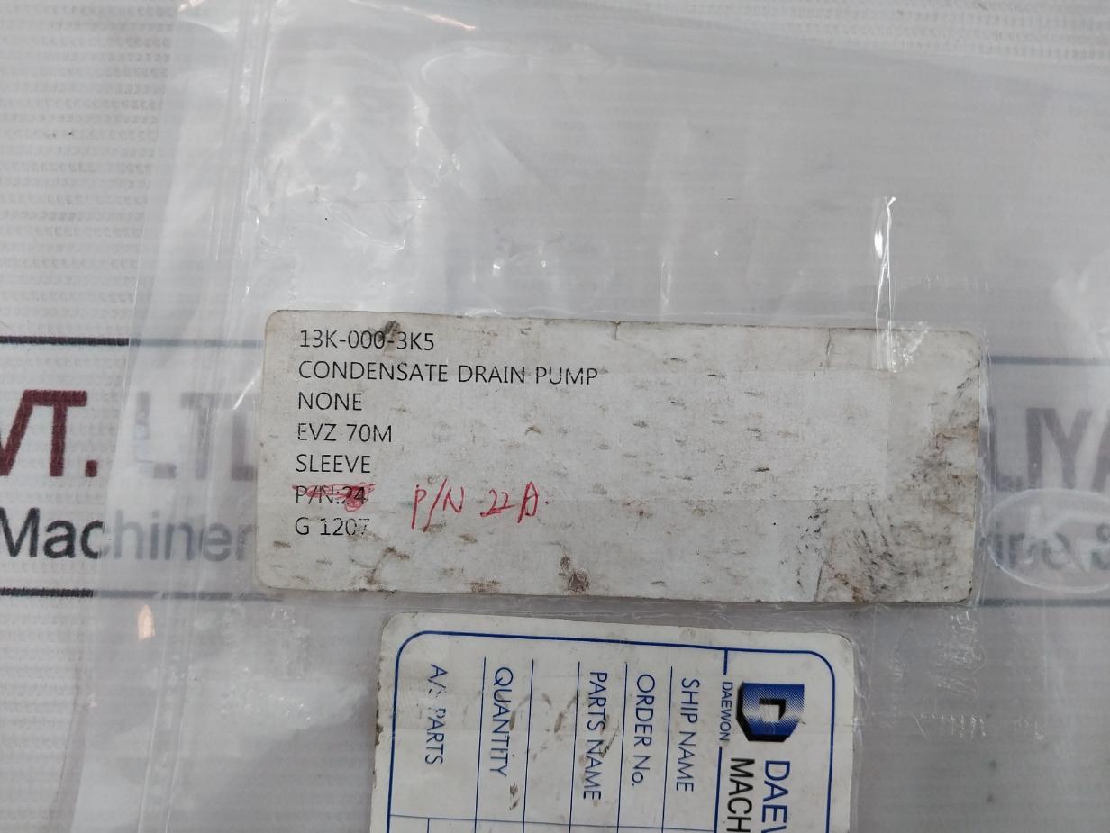 Daewon 22A Mechanical Seal Sleeve For Marine Condensate Drain Pump Evz70M