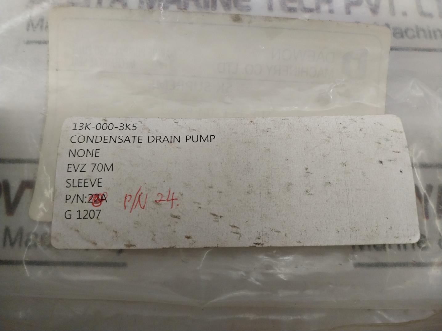 Daewon 24 Condensate Drain Pump No 1 Sleeve Sup-15-p-161