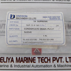 Daewon 24 Condensate Drain Pump No 1 Sleeve Sup-15-p-161