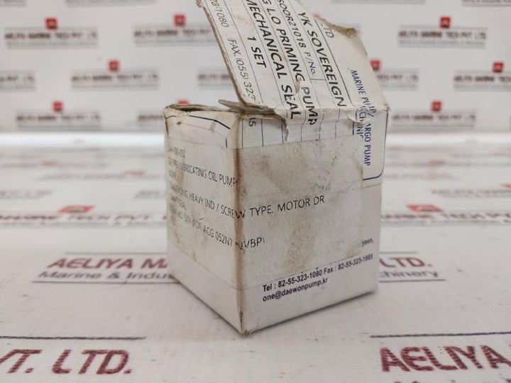 Daewon 509 L.O Priming Pump Mechanical Shaft Seal Set Ysoor21018