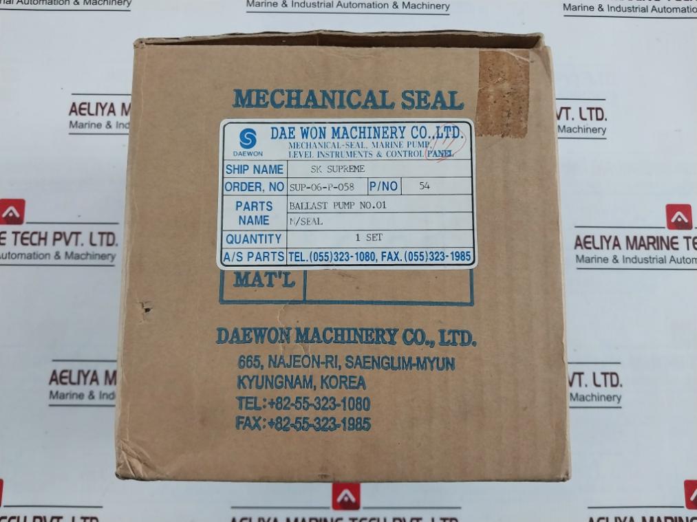 Daewon Machinery 54 Mechanical Seal Set Sup-06-p-058