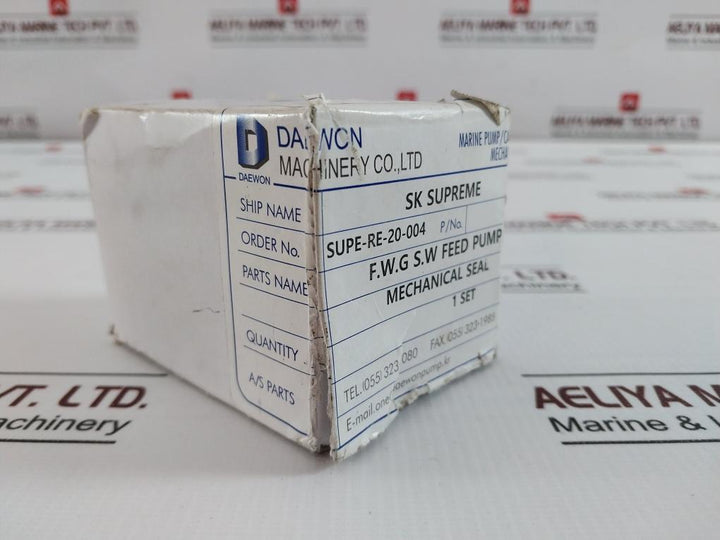Daewon Mechanical Seal Set For F.W.G S.W Feed Pump Supe-re-20-004