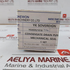 Daewon Ysoor21018 Condensate Drain Pump Mechanical Seal Set