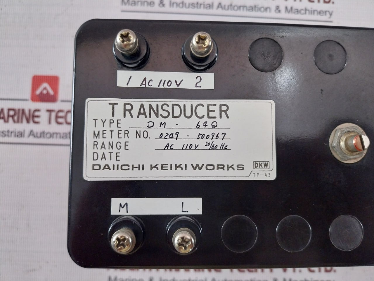 Daiichi Keiki Dm-64Q Transducer 0249-500967 Ac 110V 50/60Hz