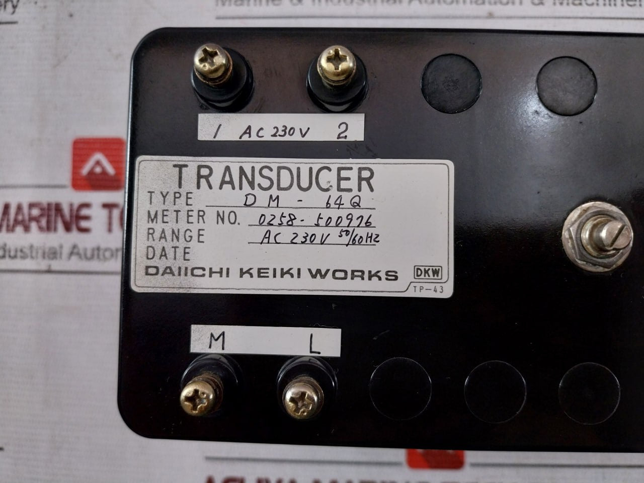 Daiichi Keiki Dm-64Q Transducer Ac 230V 50/60Hz Tp-43