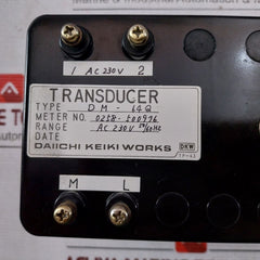 Daiichi Keiki Dm-64Q Transducer Ac 230V 50/60Hz Tp-43