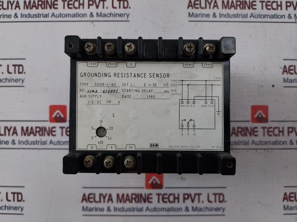 Daiichi Keiki Sdgr-l-63 Grounding Resistance Sensor