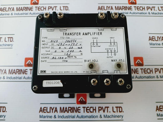 Daiichi Keiki Tt2-73A Transfer Amplifier Ac 100V 50/60Hz
