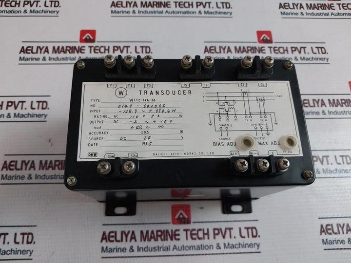DAIICHI KEIKI WORKS WTT2-74A-3Ø Transducer Ac 110v 5a