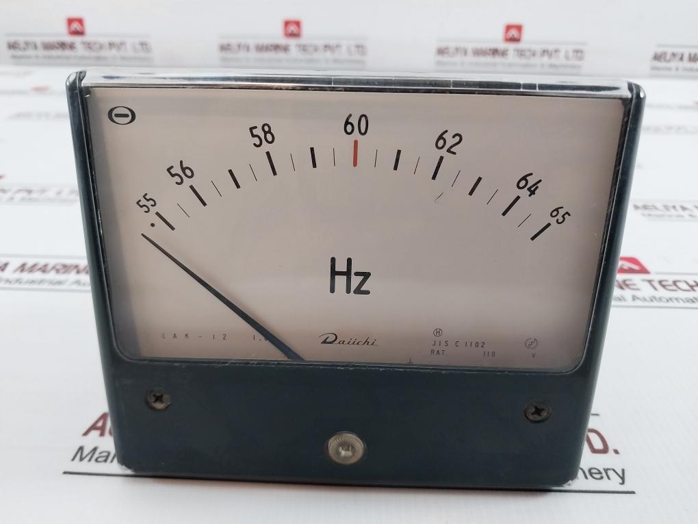 Daiichi Lak-12 Frequency Meter .55-65 Hz Jis C 1102 110 V