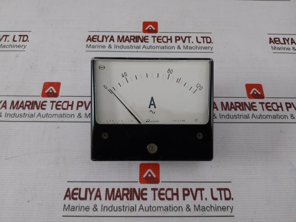 Daiichi Lsk-12 Ammeter 0-120A~ 1.5 Jis C 1102