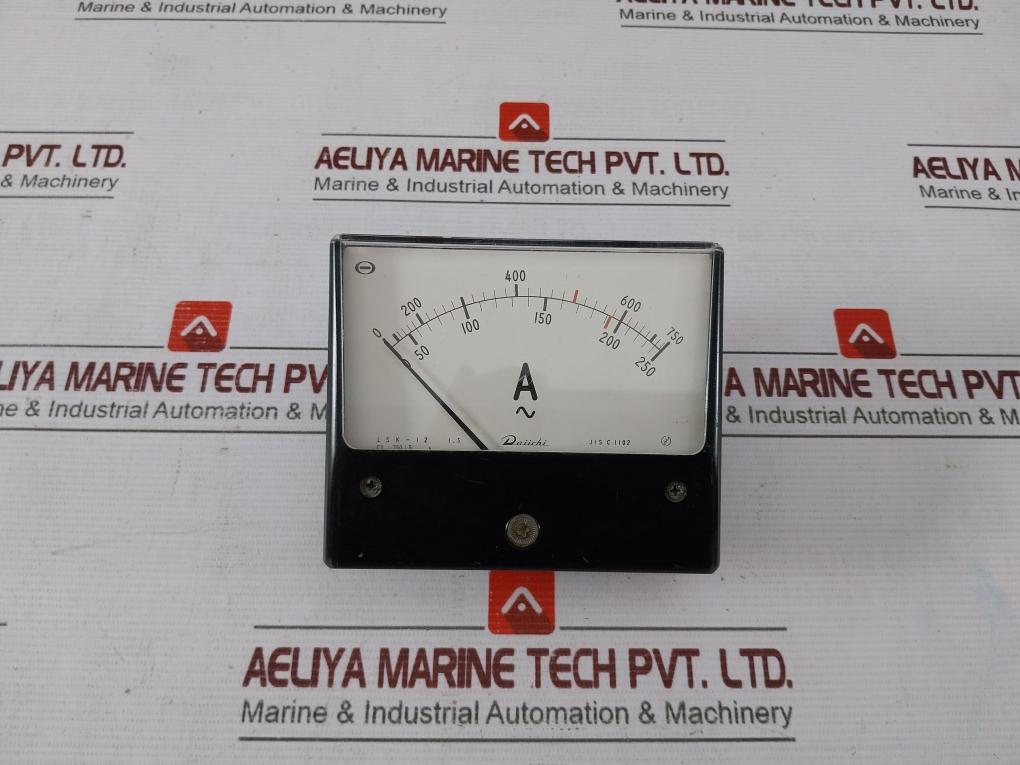 Daiichi Lsk-12 Ammeter 0-750A~ 0-250A~ 750.5 A Jis C 1102