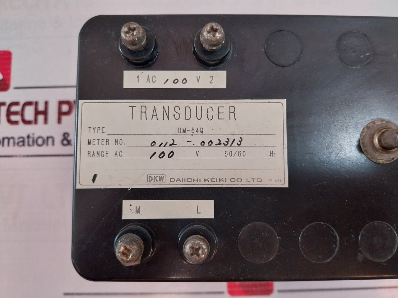 Daiichi Keiki Dm-64Q Transducer 100V 50/60Hz
