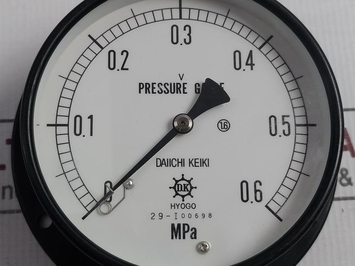 Daiichi Keiki Seisakusho 0-0.6 Mpa Pressure Gauge 7Rta84T 29-i 00698 100Mm