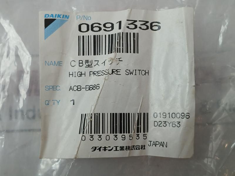 Daikin 0691336 High Pressure Switch 033039595 Acb-bb86