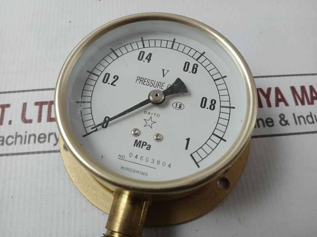 Daito Keiki Bu Pressure Gauge 3/8" 75Mm 0-1 Mpa