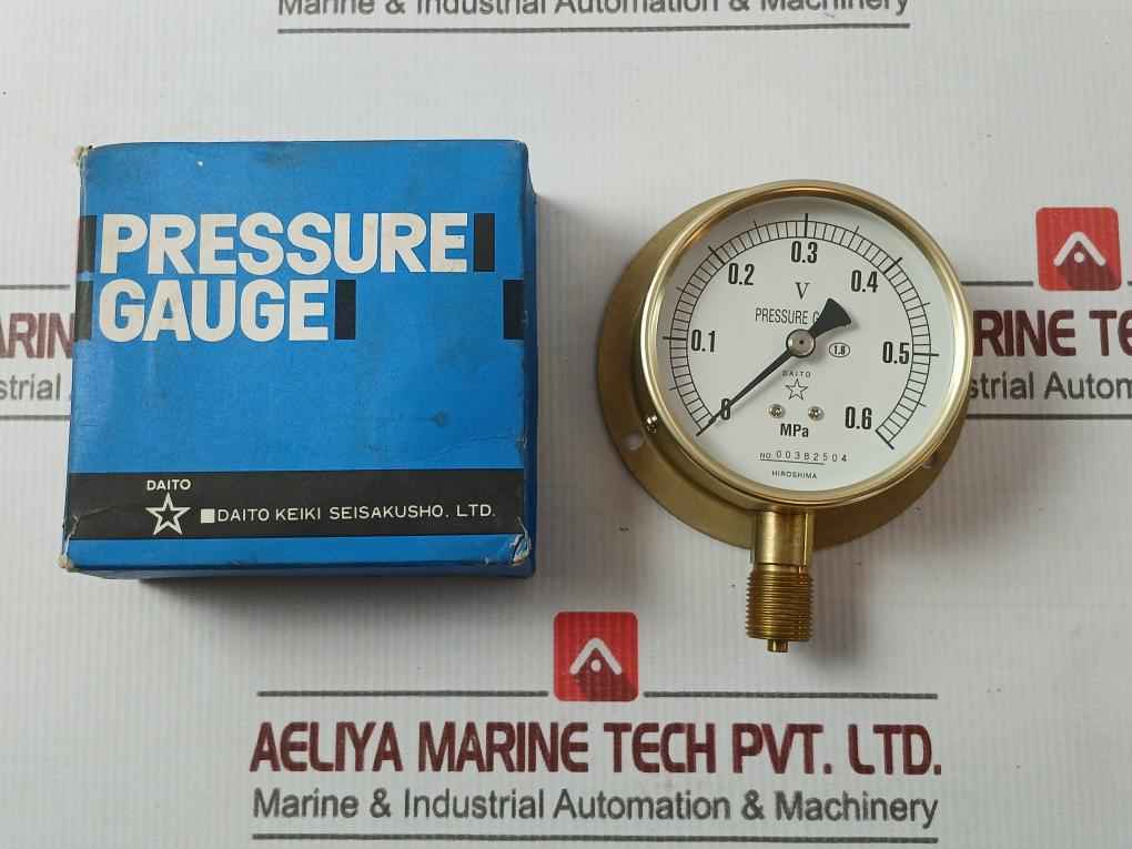 Daito Keiki Bu Pressure Gauge 3/8 Inch 0-0.6 Mpa 75Mm