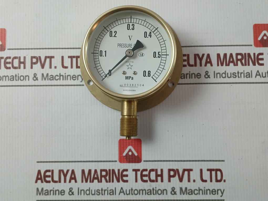 Daito Keiki Bu Pressure Gauge 3/8 Inch 0-0.6 Mpa 75Mm