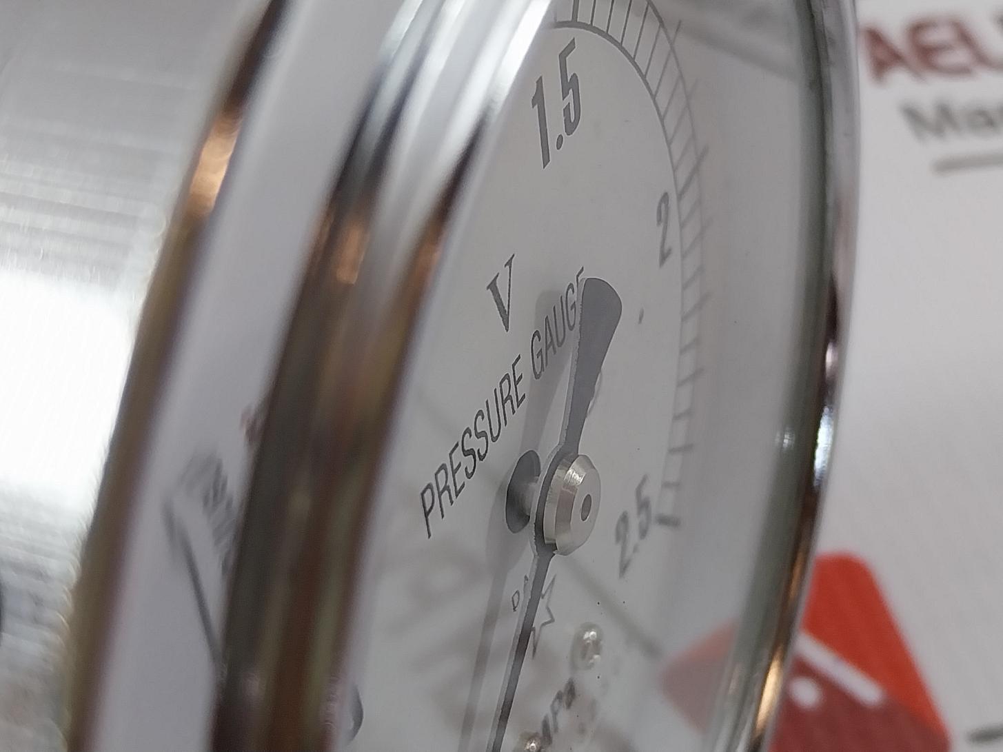 Daito Du G3/8 X 75 X 2.5 Mpa Pressure Gauge