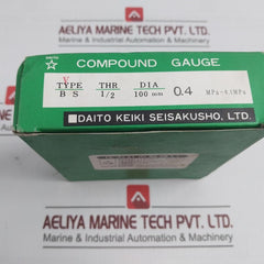 Daito Keiki Seisakusho Type Bs Compound Gauge 0.1-0.4 Mpa 100Mm
