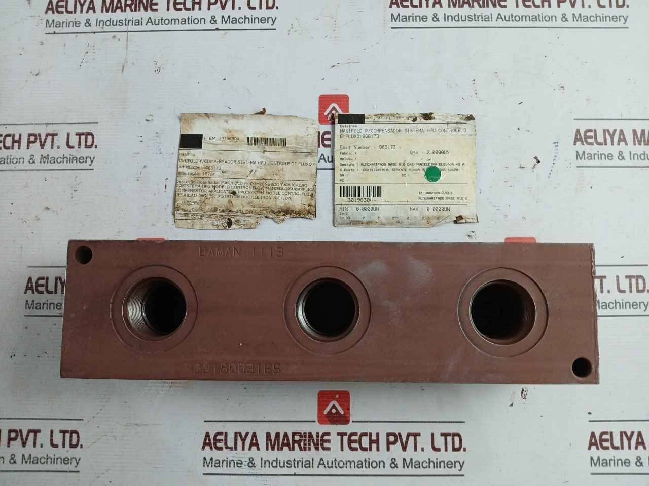 Daman Dj1800316S Manifold 3-station Ductile Iron Junction 30198304