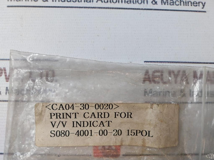 Damcos Ind-c15P Print Card For V/V Indicat