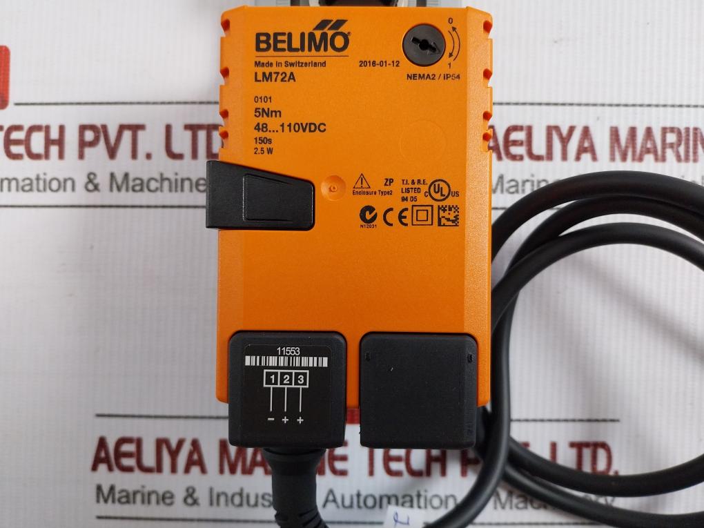 Damper Actuator 48–110 Vdc 2.5W 1-meter Belimo Lm72A
