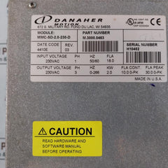 Danaher Mmc-sd-2.0-230-d Servo Drive M.3000.0463 230 Vac 50/60 Hz