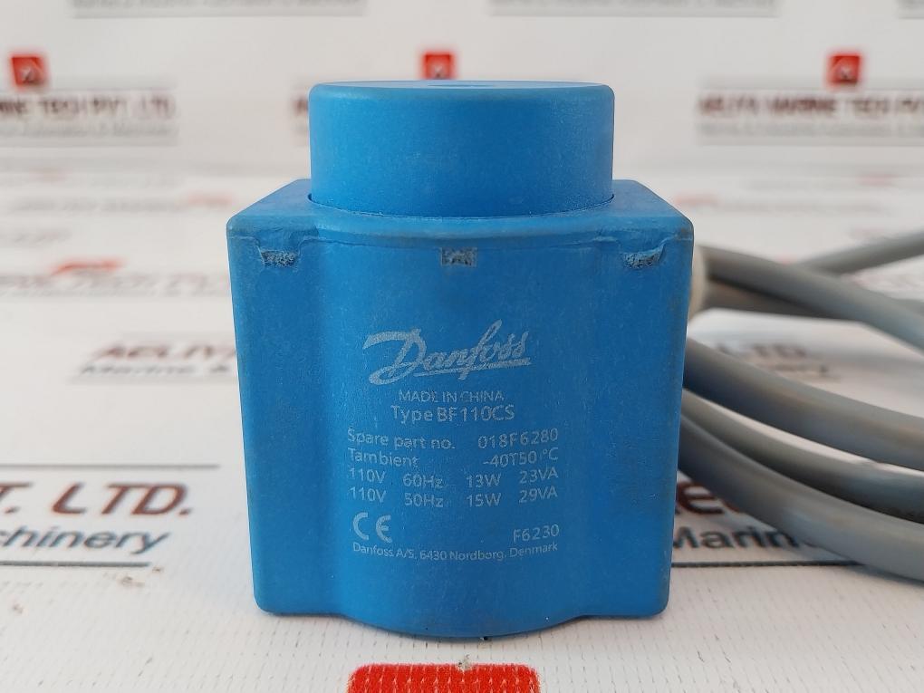 Danfoss 018F6280 Solenoid Coil Bf110Cs Cable 1,00M Ip67