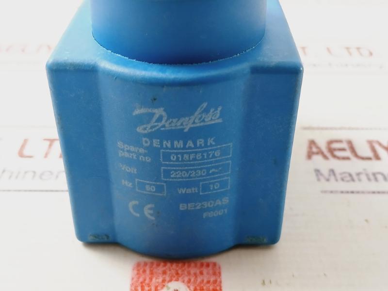 Danfoss 018f6176 Solenoid Coil 220/230v~ 50hz 10w