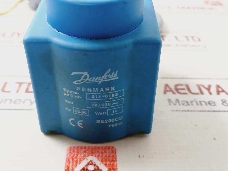 Danfoss 018F6193 Solenoid Coil 220/230~ 50/60Hz 10W