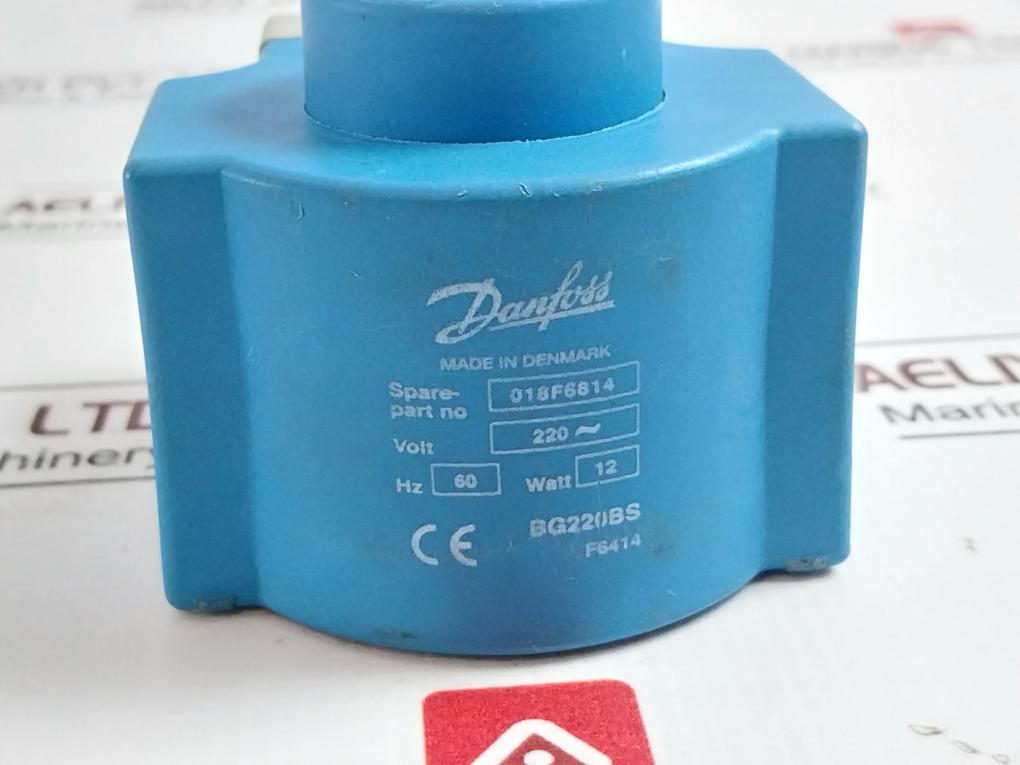 Danfoss 018F6814 Solenoid Coil Bg220Bs 220V 60Hz 12W F6414