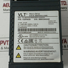 Danfoss 132F0020 Variable Frequency Micro Drive 3X380-480V 50/60Hz 5.9/5.1A