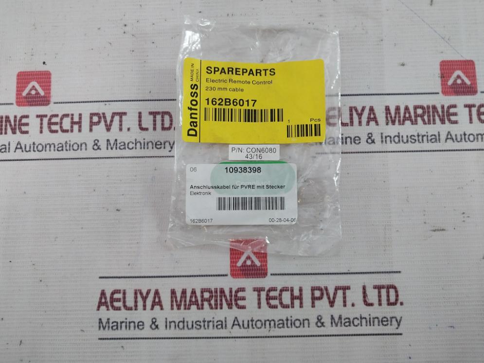 Danfoss 162B6017 Connection Cable For Pvre With Plug 230 Mm Con6080