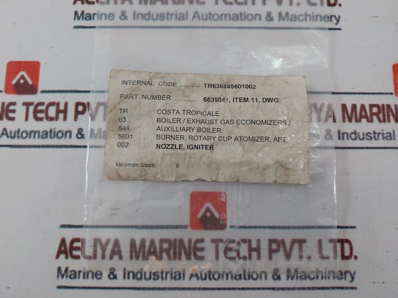 Danfoss 60°B Semi Solid Oil Nozzle 4.50 6638041