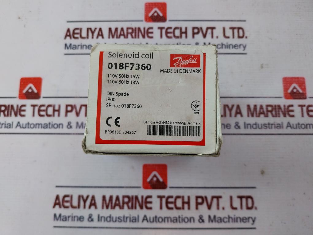 Danfoss Bb110Cs Solenoid Coil Din Spade, Supply Voltage 110V 60Hz 13W 22Va