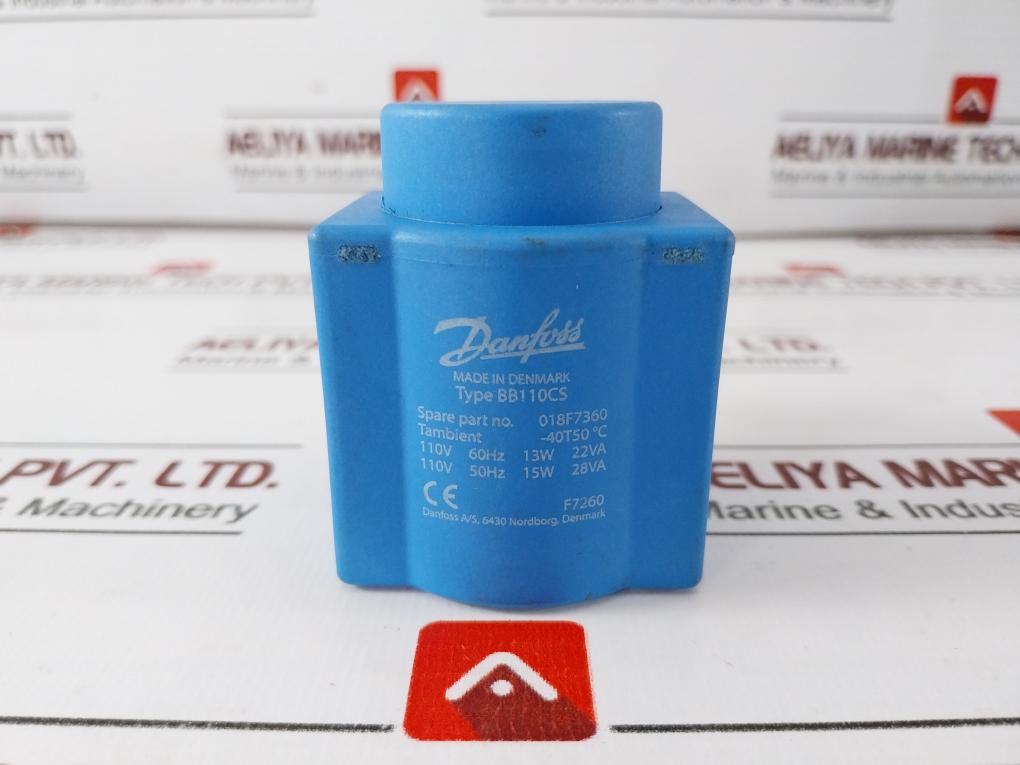 Danfoss Bb110cs Solenoid Coil 018f7360 110v, 13w/15w