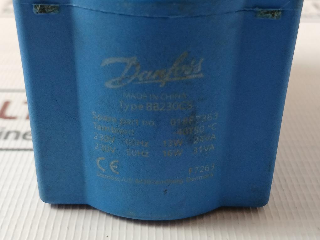 Danfoss Bb230Cs Solenoid Valve Coil 018F7363 230V 60Hz 13W 24Va F7263