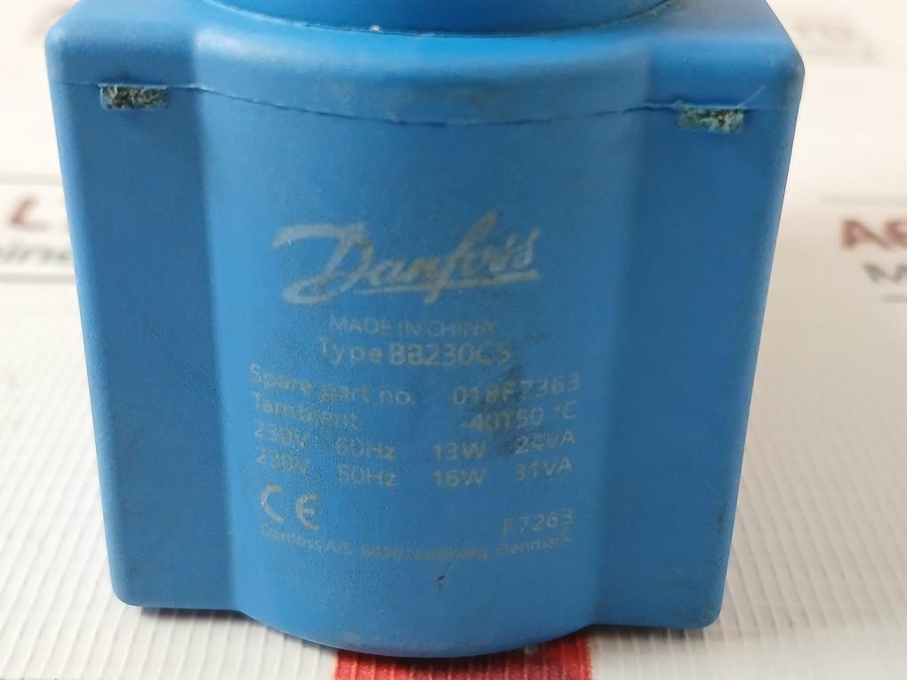 Danfoss Bb230Cs Solenoid Valve Coil 018F7363 230V 60Hz 13W 24Va F7263