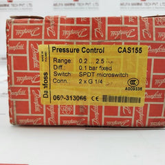 Danfoss Cas 155 Differential Pressure Switch 060-313066 Ip67 0.1A 250V 0.1 Bar