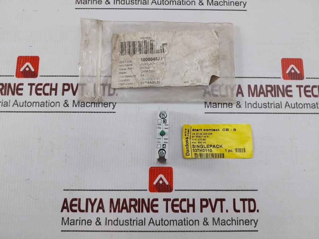 Danfoss Cb-s Auxiliary Contact Block 500vac 10a 037h0110