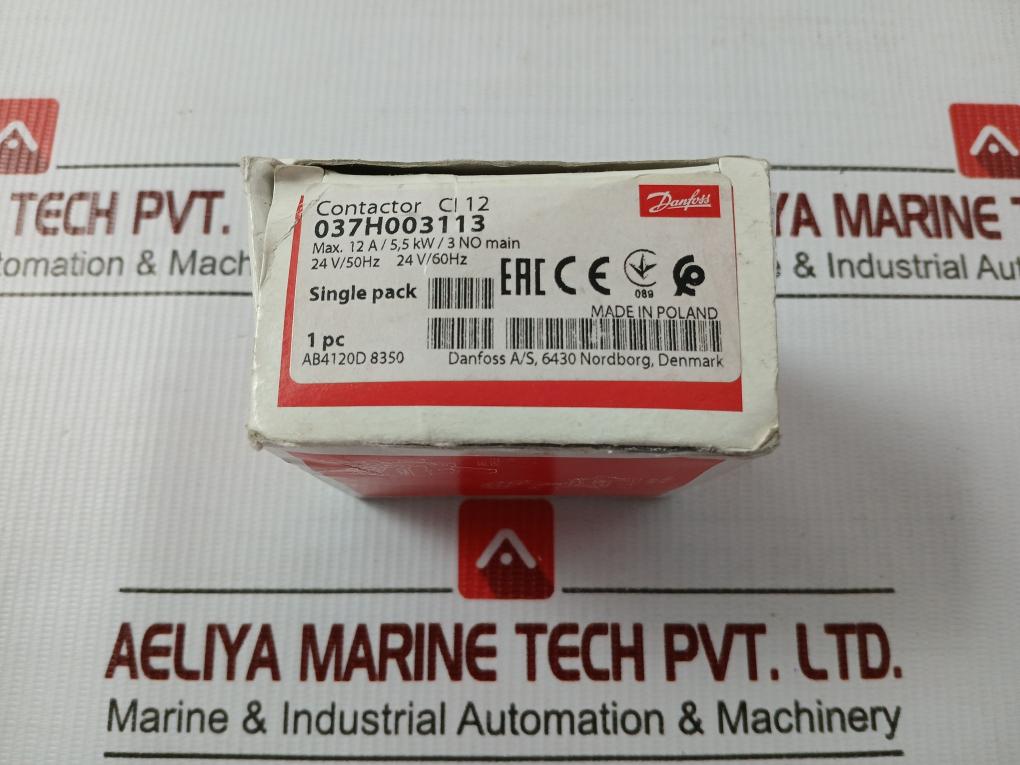 Danfoss 24V/50-60Hz 3-pole Contactor Ci 12