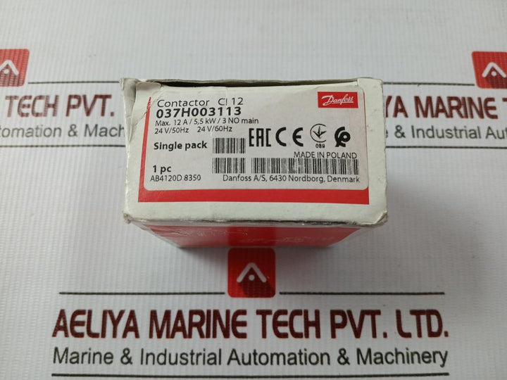 Danfoss 24V/50-60Hz 3-pole Contactor Ci 12