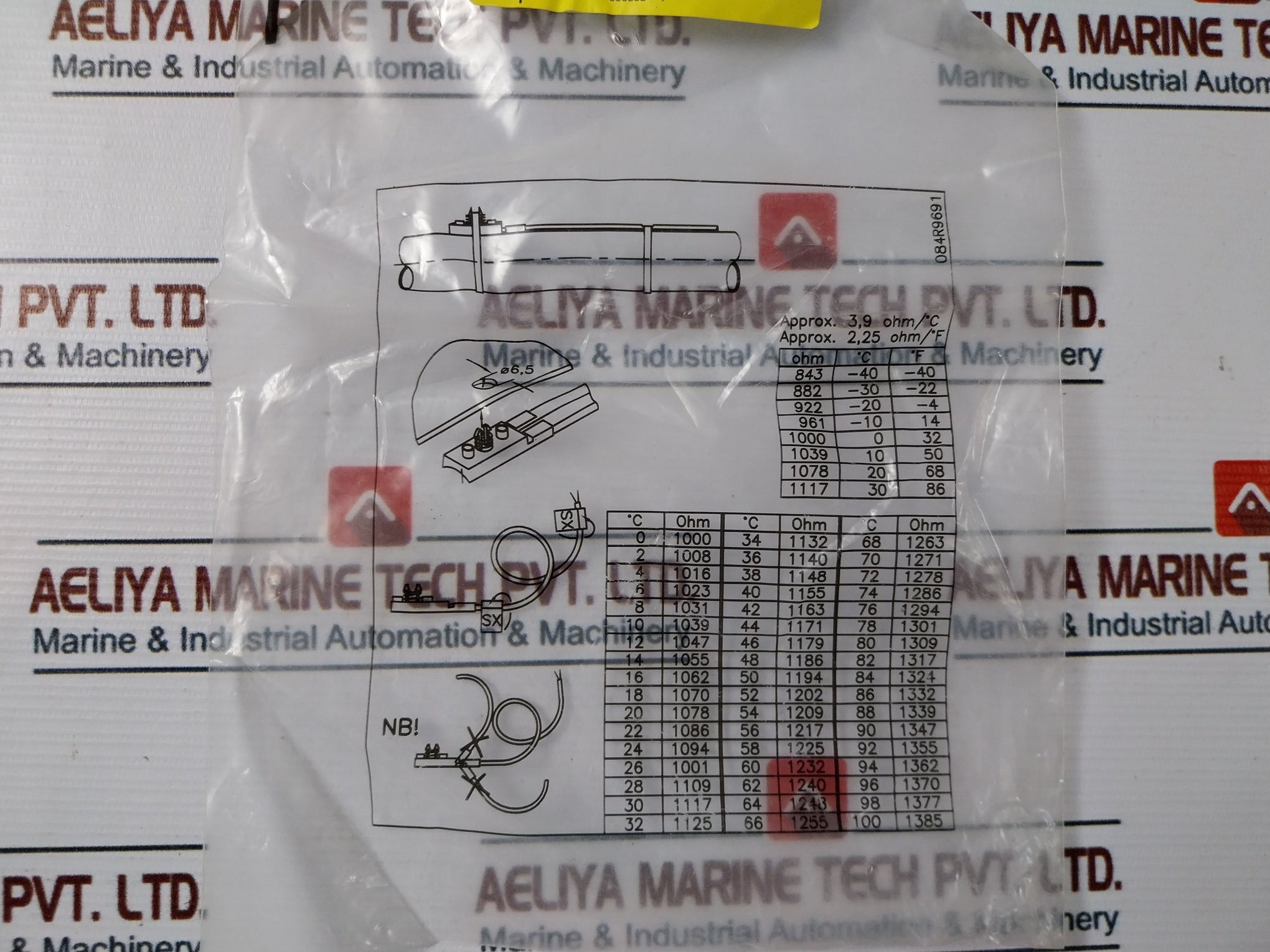 Danfoss Dano84N0003 Temperature Surface Sensor Aks 11