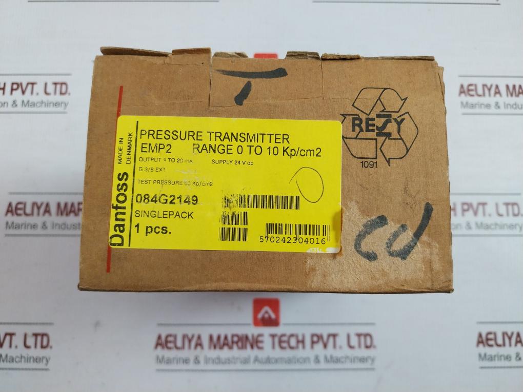 Emp 2 Pressure Transmitter 24Vdc 4-20Ma 0 To 10 Kp/Cm2 Danfoss