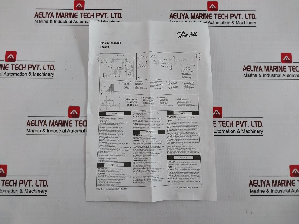 Danfoss Emp 2 Pressure Transmitter 084G2109 0-10 Bar 4-20 Ma 9-32Vdc 60907-02H