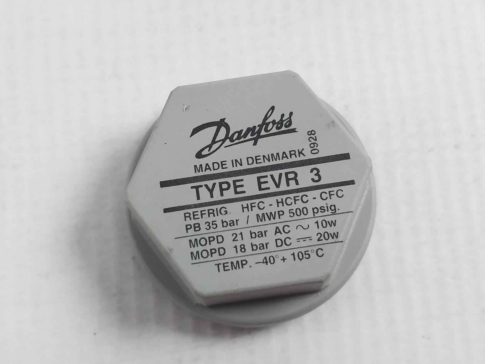 Danfoss Evr 3 Solenoid Valve -40˚+105˚C Mopd 18 Bar Dc 20W